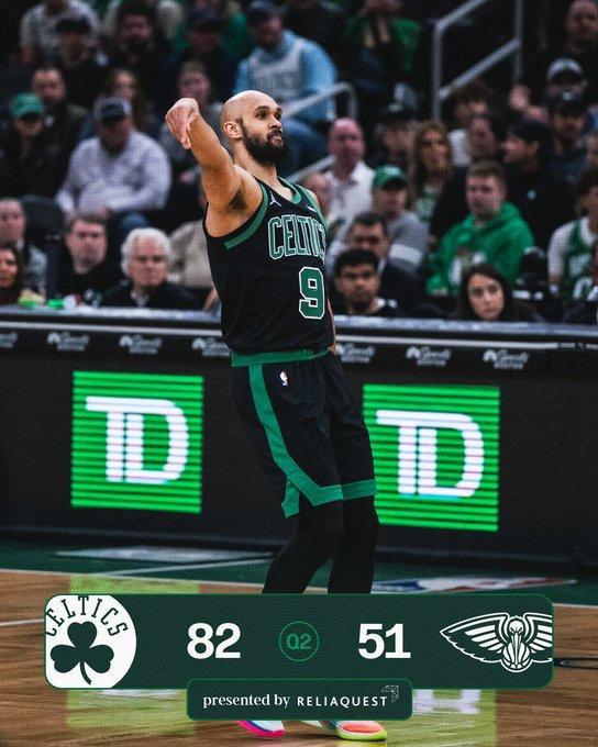 凯尔特人三分追平历史纪录大胜鹈鹕锁定赛区冠